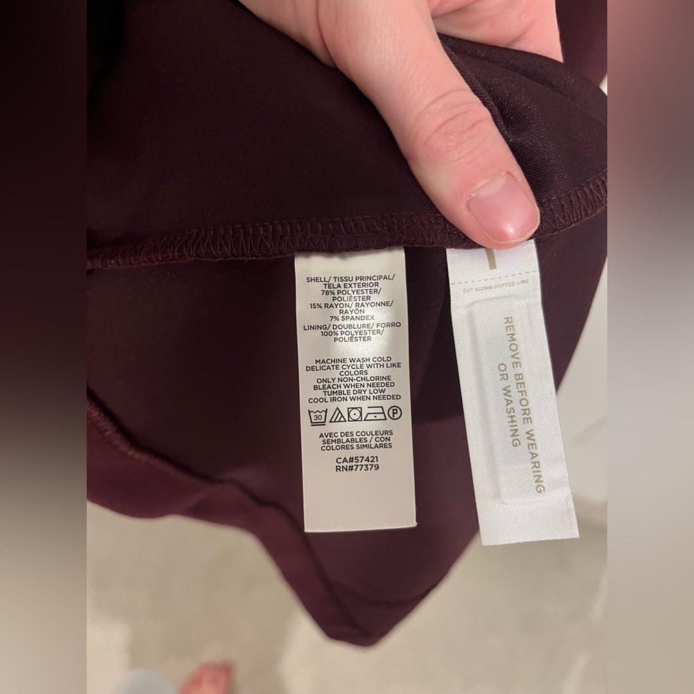 Ann Taylor Burgundy Ponte A-Line Dress - Picture 4 of 4